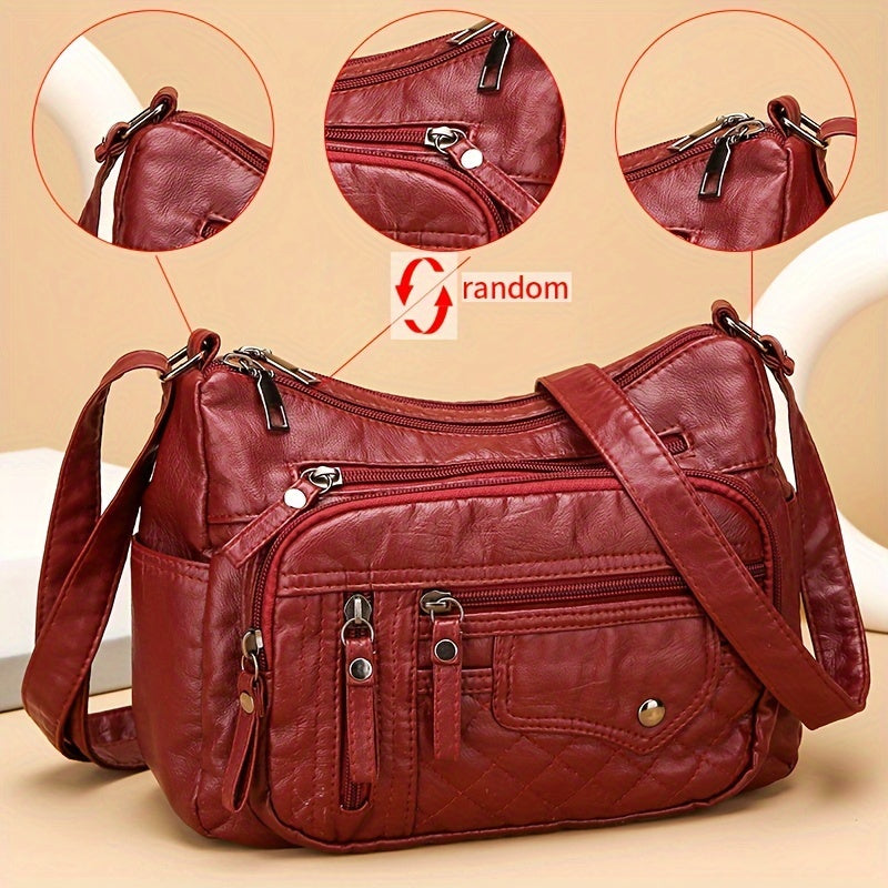 Women’s Large Capacity Soft Shoulder Bag – Lightweight Crossbody Purse