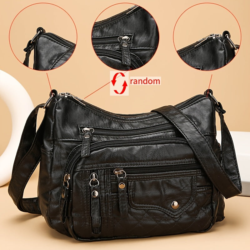 Women’s Large Capacity Soft Shoulder Bag – Lightweight Crossbody Purse