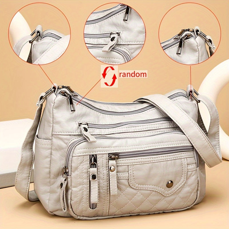 Women’s Large Capacity Soft Shoulder Bag – Lightweight Crossbody Purse