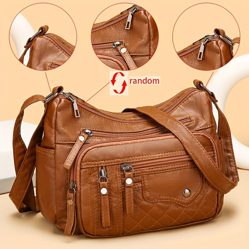 Women’s Large Capacity Soft Shoulder Bag – Lightweight Crossbody Purse