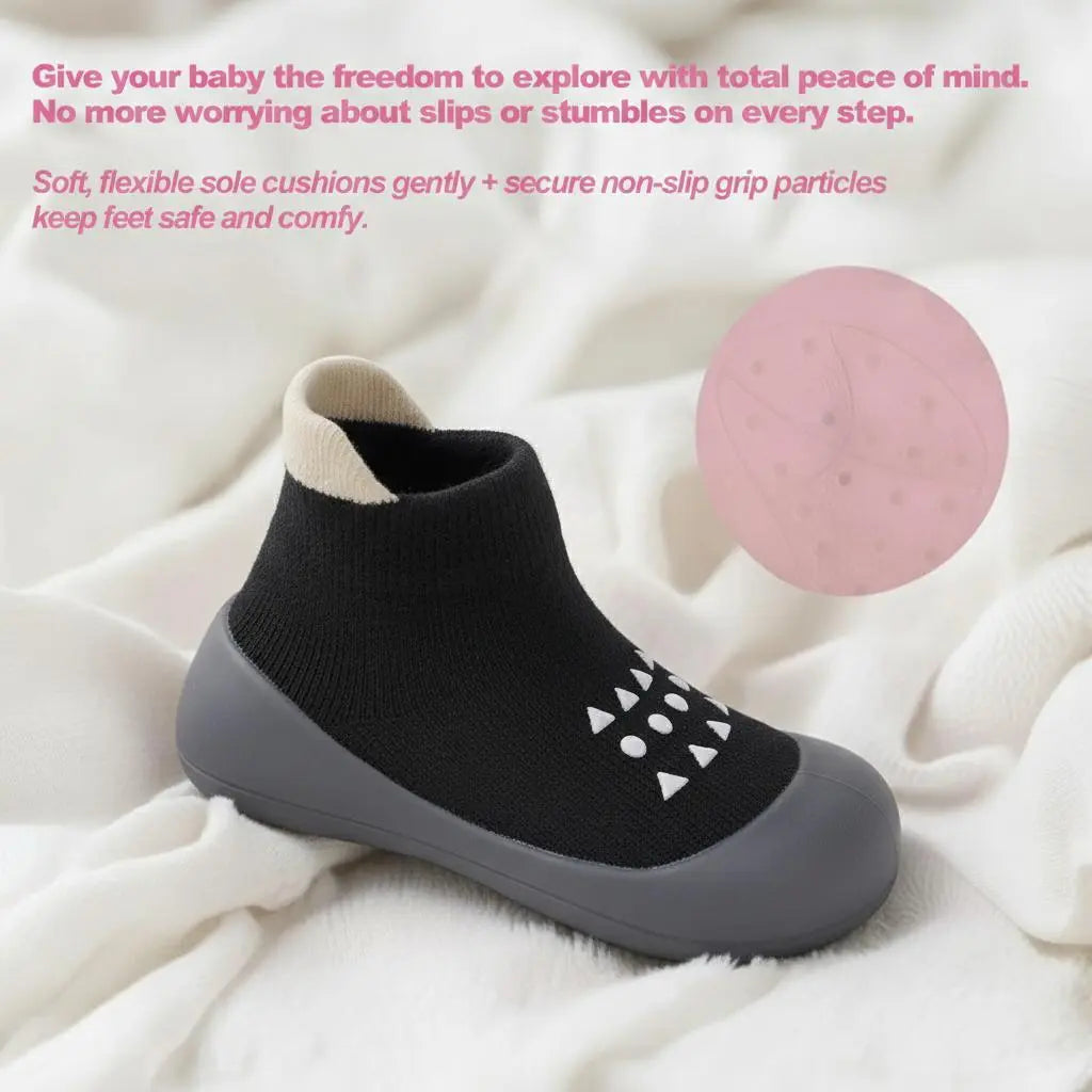 Baby & Toddler Sock Shoes – Breathable Lightweight Non-Slip Walking Shoes with Soft Sole