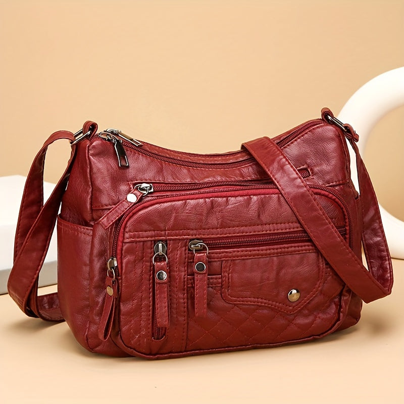 Women’s Large Capacity Soft Shoulder Bag – Lightweight Crossbody Purse