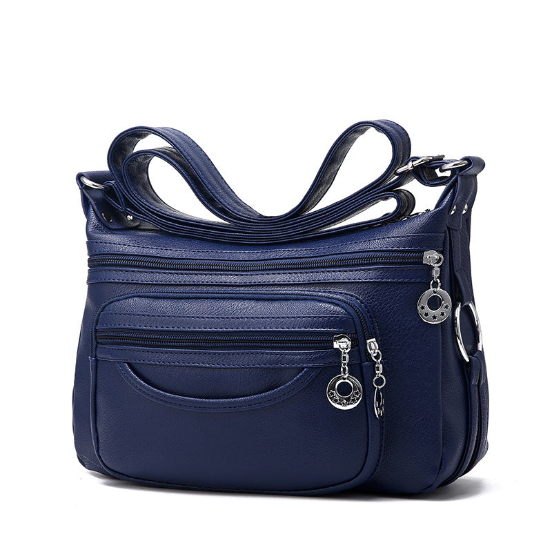 Women's Soft Leather Crossbody Shoulder Bag – Lightweight Everyday Purse