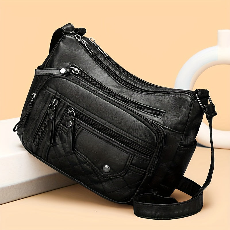 Women’s Large Capacity Soft Shoulder Bag – Lightweight Crossbody Purse