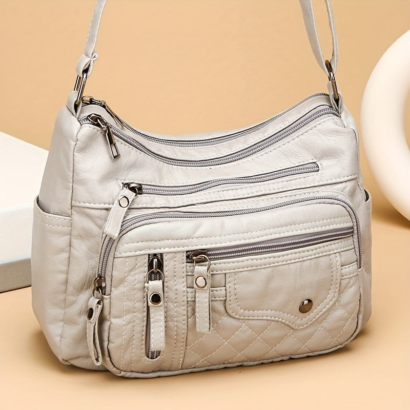 Women’s Large Capacity Soft Shoulder Bag – Lightweight Crossbody Purse