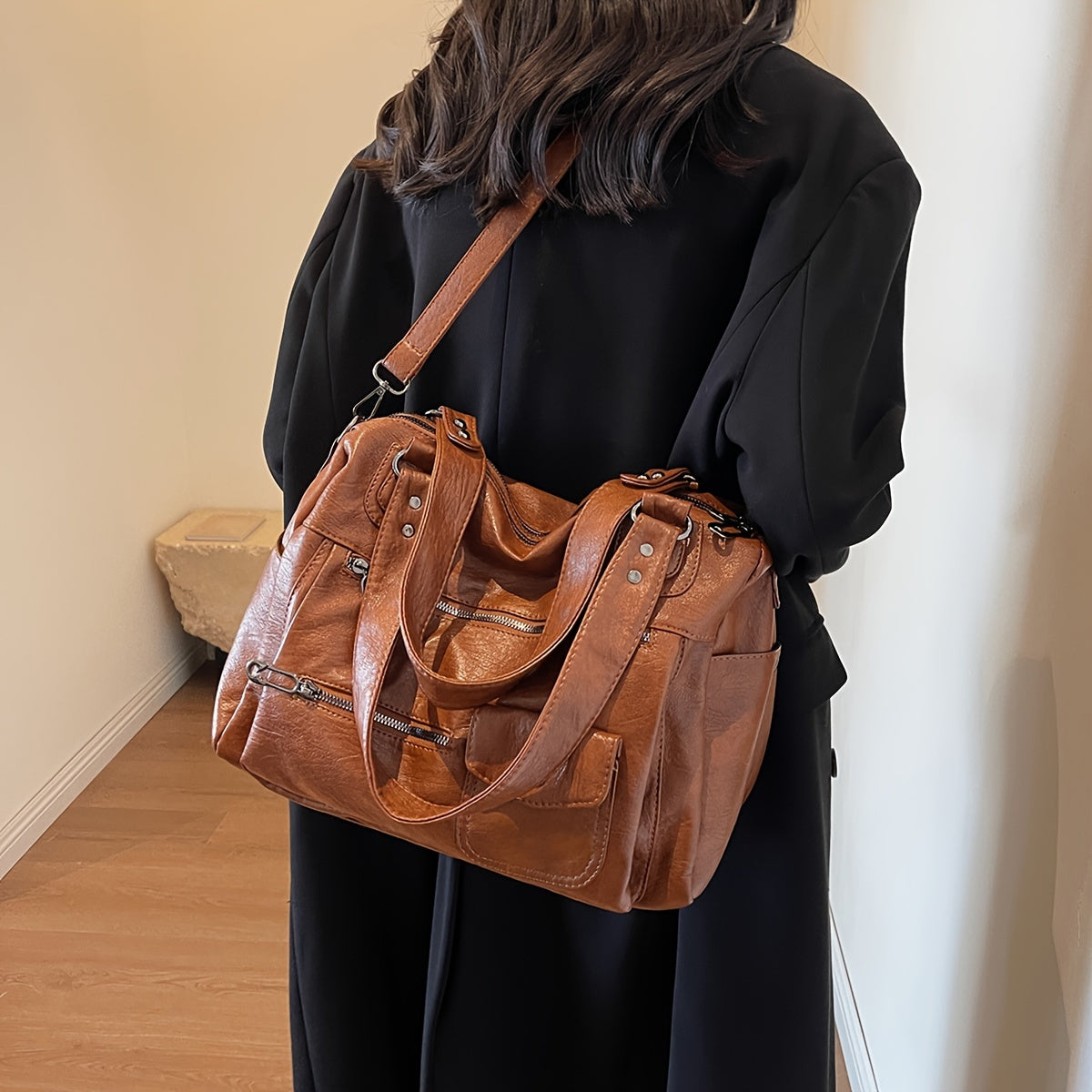 Vintage Large Capacity Travel Tote Bag – Elegant & Versatile for Everyday Use