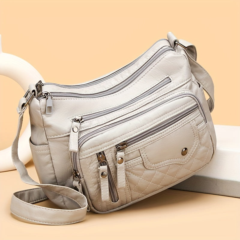 Women’s Large Capacity Soft Shoulder Bag – Lightweight Crossbody Purse