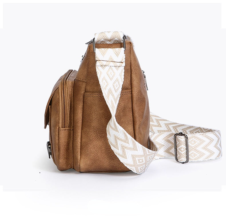 Vintage Crossbody Bag – Multi-Pocket Everyday Purse for Women