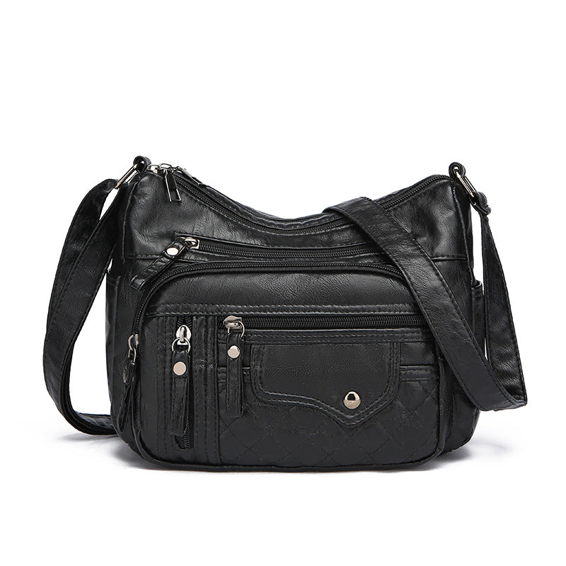 Women’s Large Capacity Soft Shoulder Bag – Lightweight Crossbody Purse