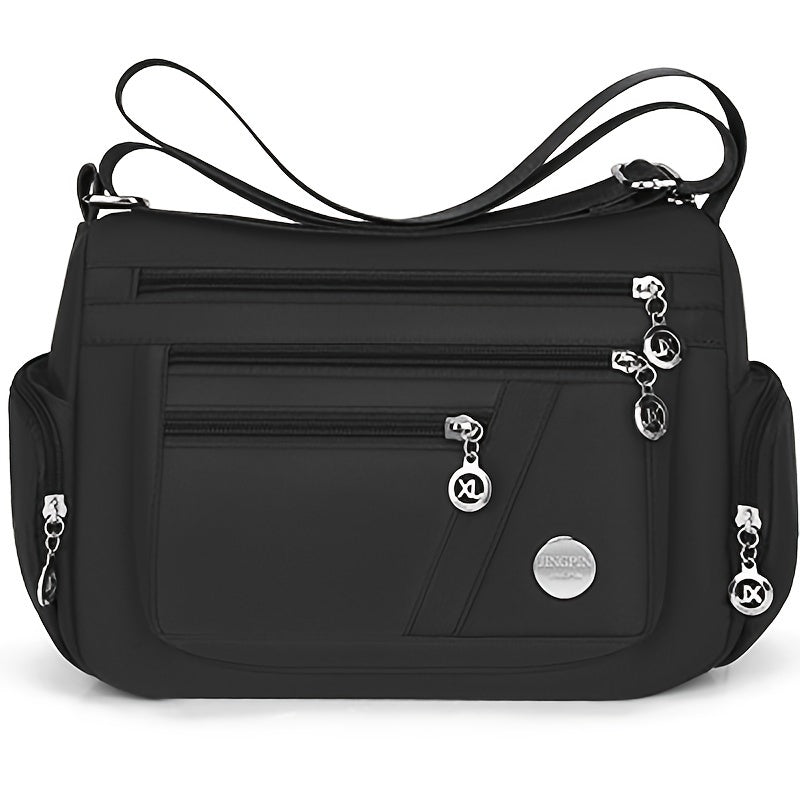 Lightweight Multi-Zip Crossbody Bag – Everyday Shoulder Purse for Women