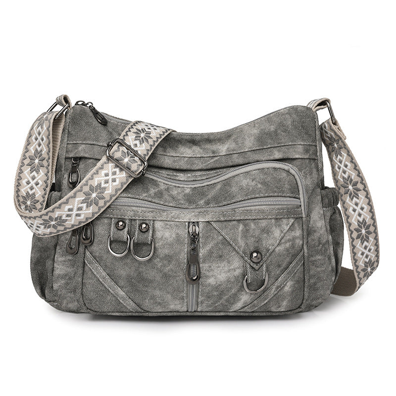 Women’s Vintage Crossbody Bag – Multi-Pocket Casual Everyday Purse