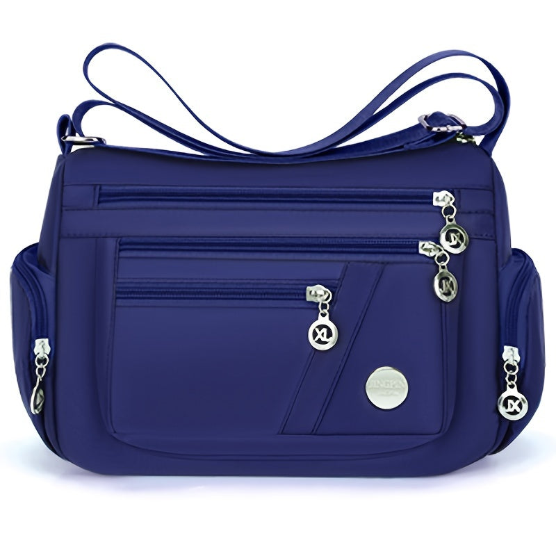 Lightweight Multi-Zip Crossbody Bag – Everyday Shoulder Purse for Women