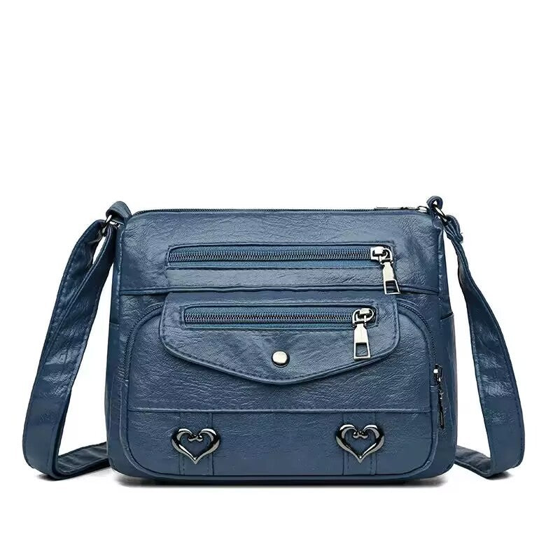 Women’s Soft Leather Crossbody Purse – Lightweight Everyday Handbag