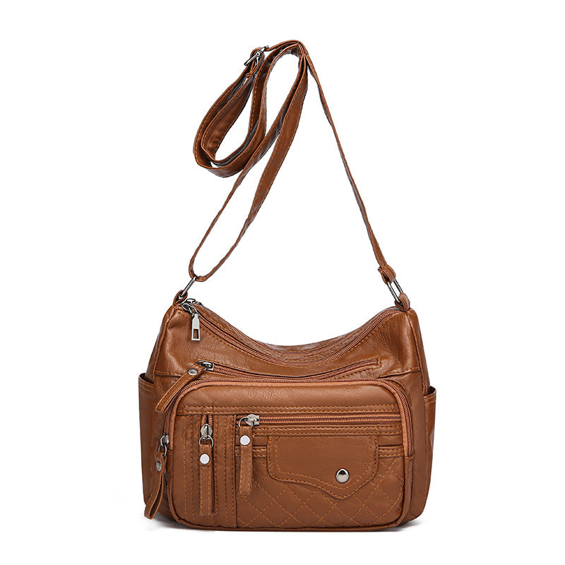 Women’s Large Capacity Soft Shoulder Bag – Lightweight Crossbody Purse