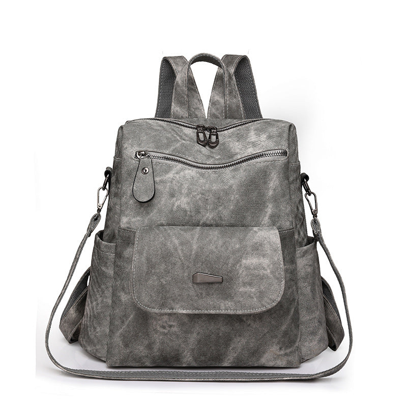 Vintage Leather Convertible Backpack Purse – Large Capacity Anti-Theft Travel Handbag